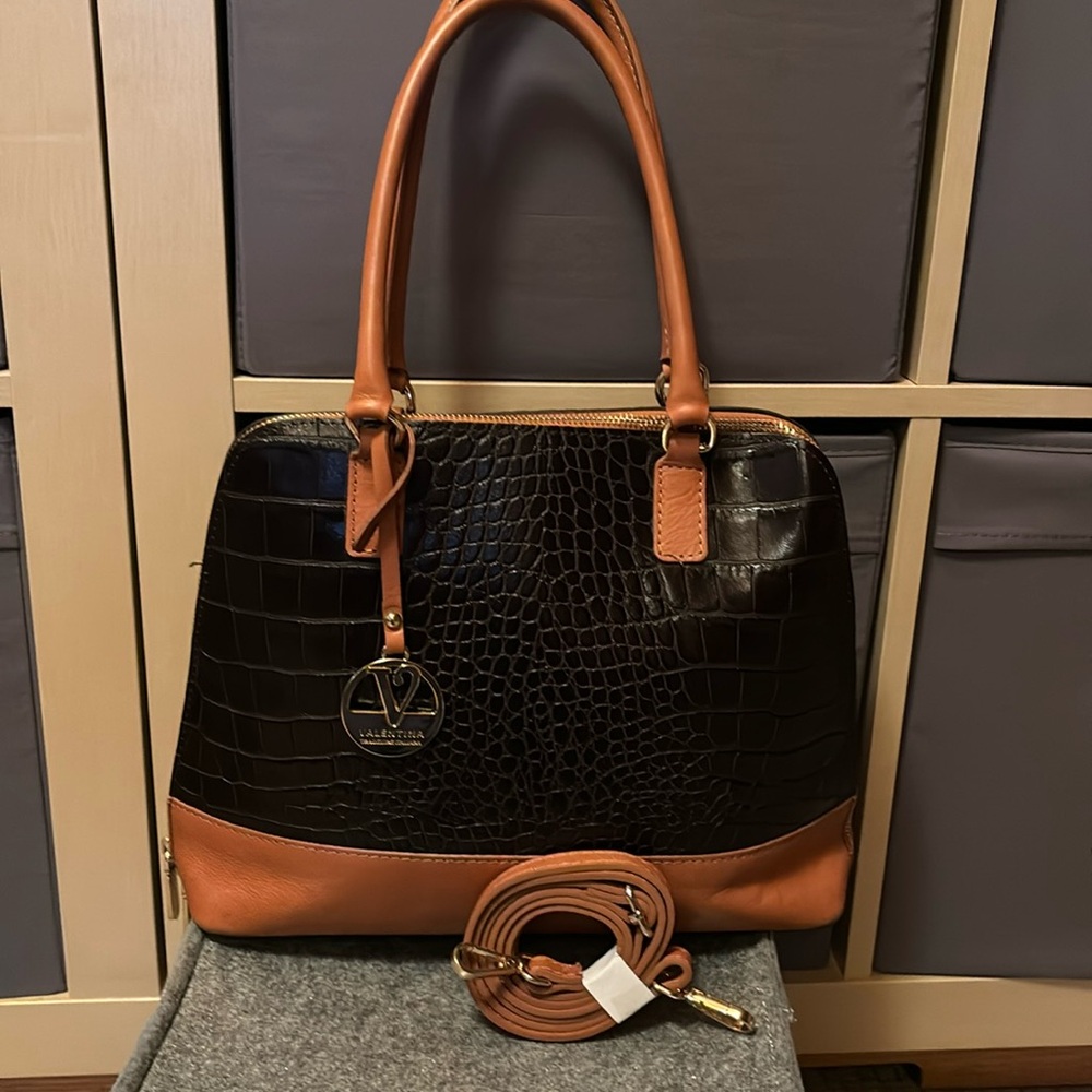 Valentina Genuine Leather Satchel Made in Italy